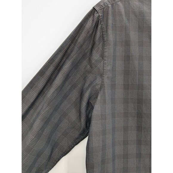John Varvatos Plaid Button Up Shirt Men Size L Check Woven Office Quiet Luxury - Picture 8 of 8